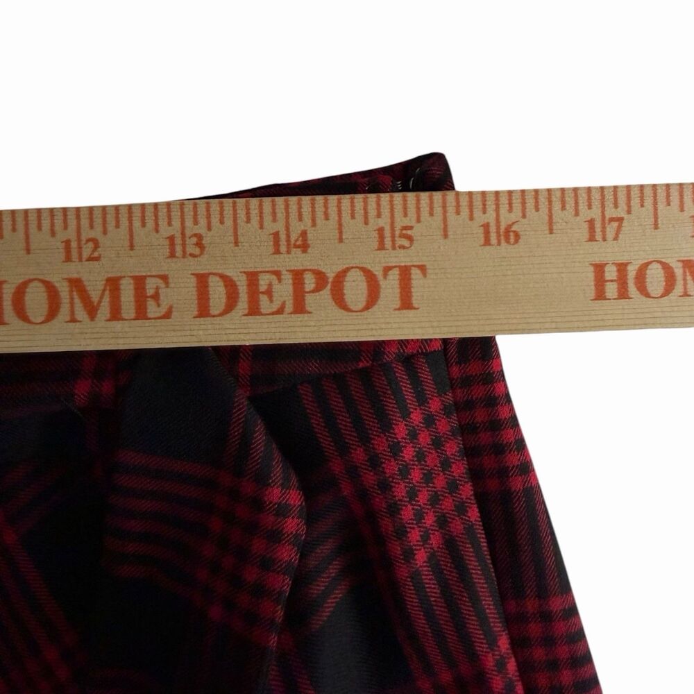 NWT Talbots Red & Black Plaid Wool Blend A-Line Skirt - Size 8 Preppy Holiday - Picture 10 of 12